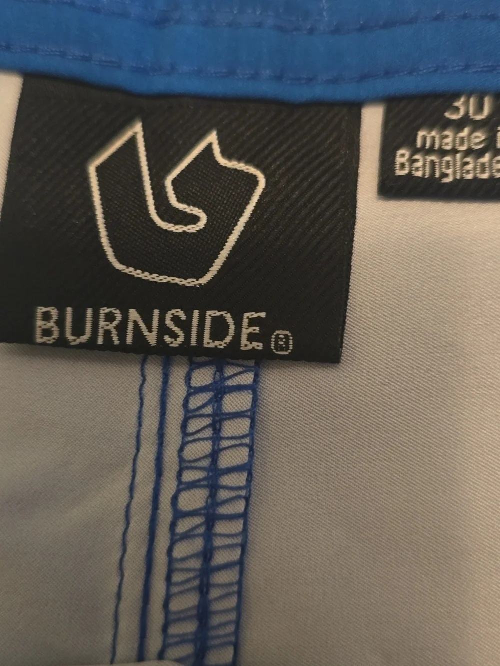 New Burnside Men's Size 30 Blue‎ Floral Stripe Board Shorts